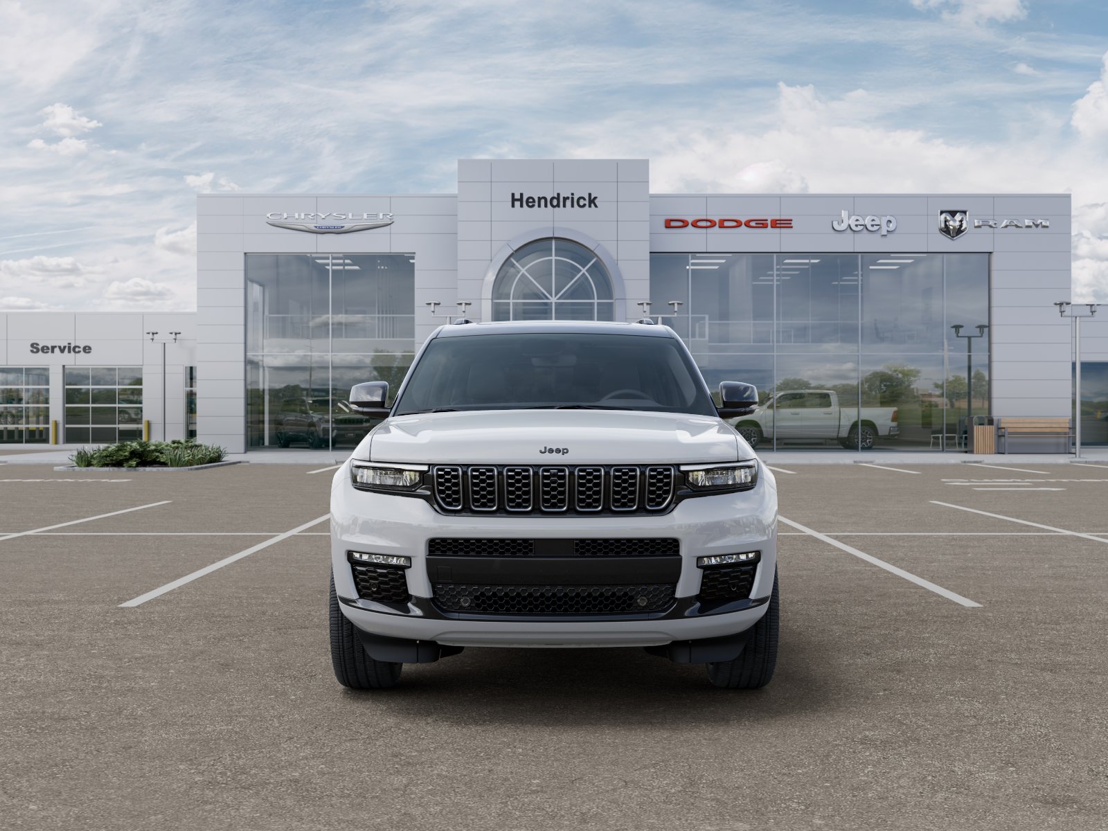 New 2025 Bright White Clear-Coat Exterior Paint Jeep Summit image 6