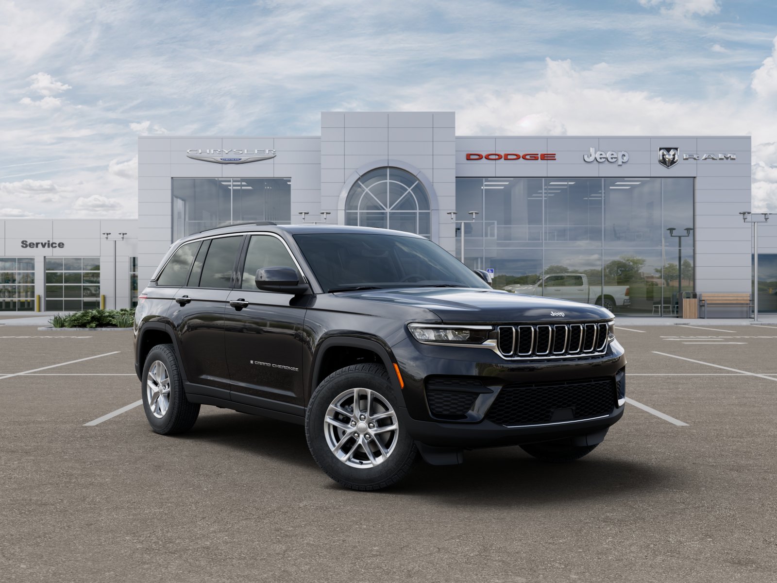 New 2025 Diamond Black Crystal Pearl-Coat Exterior Paint Jeep Laredo X image 24