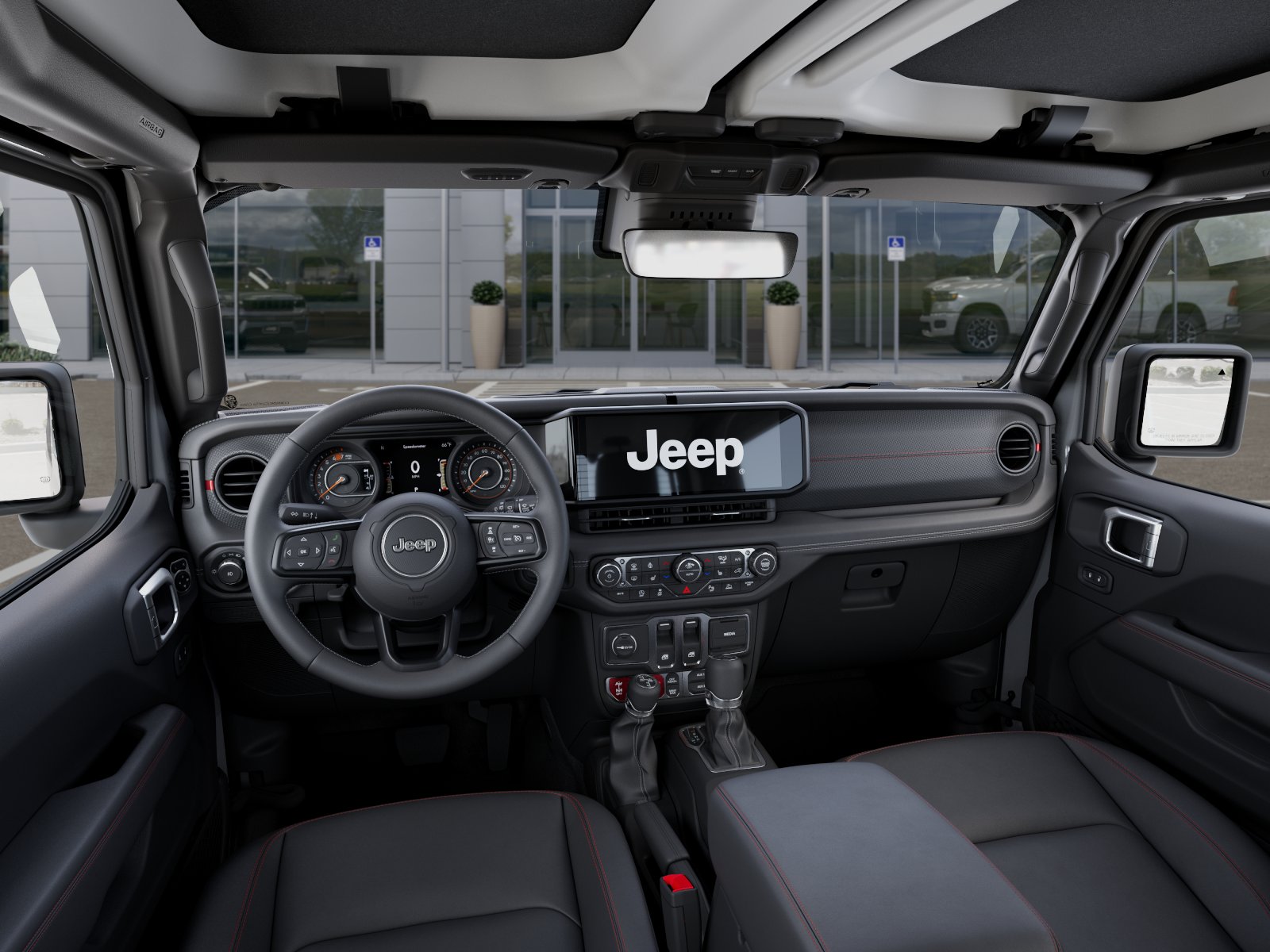 New 2025 Bright White Clear-Coat Exterior Paint Jeep Rubicon X image 46