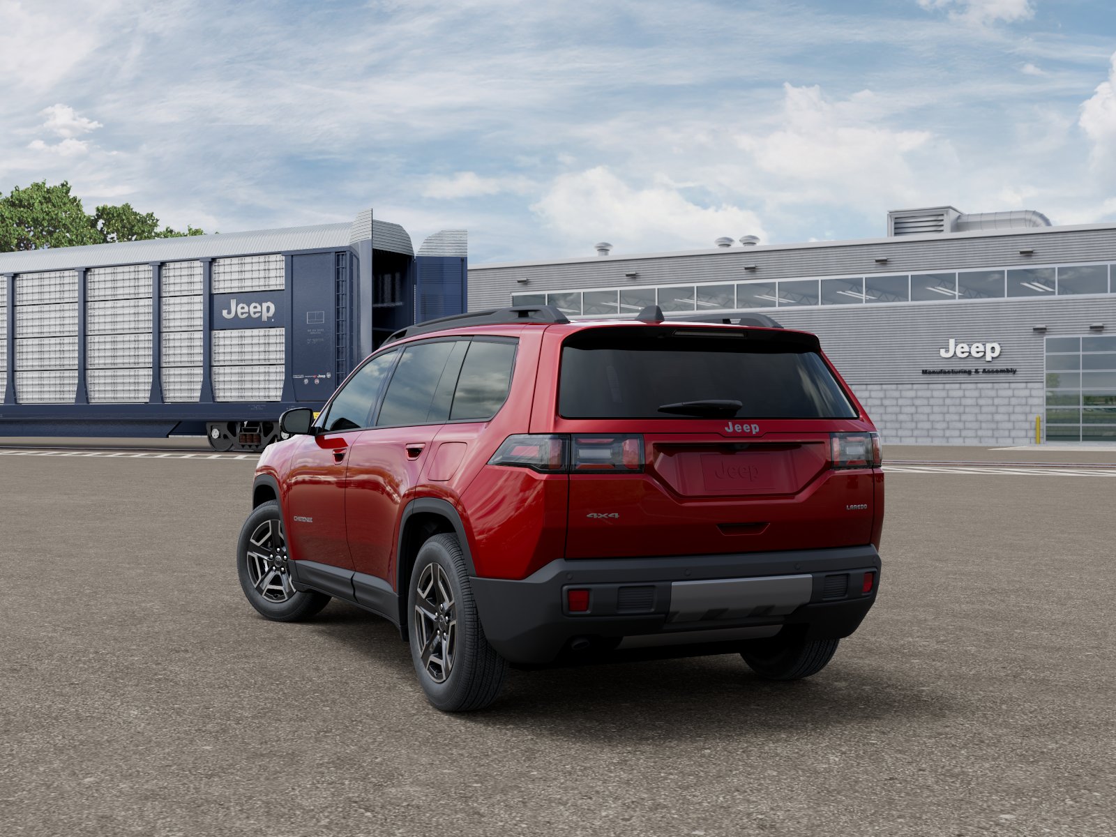 New 2026 Red Hot Pearl-Coat Exterior Paint Jeep Laredo image 3