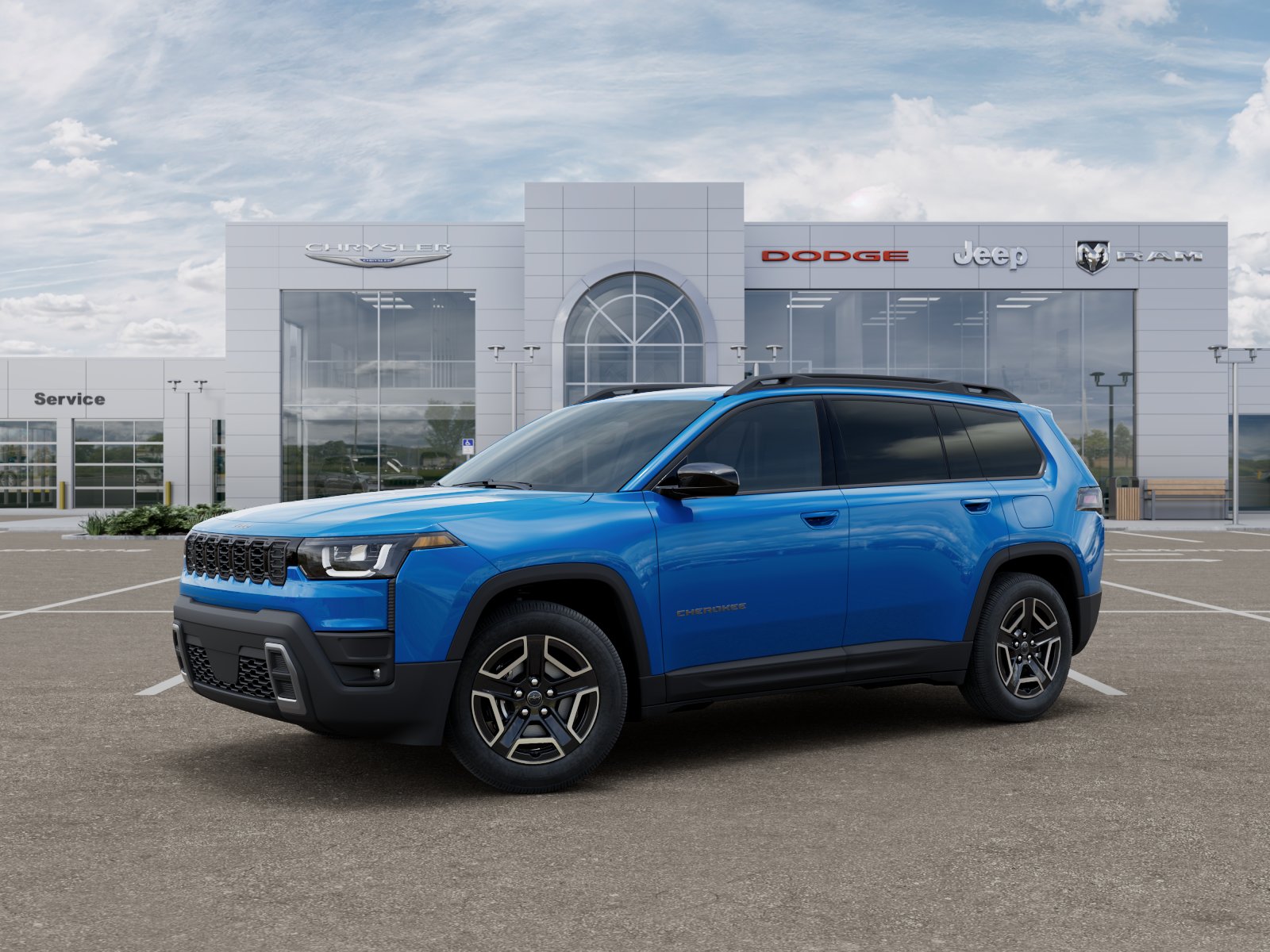 New 2026 Hydro Blue Pearl-Coat Exterior Paint Jeep Laredo image 28