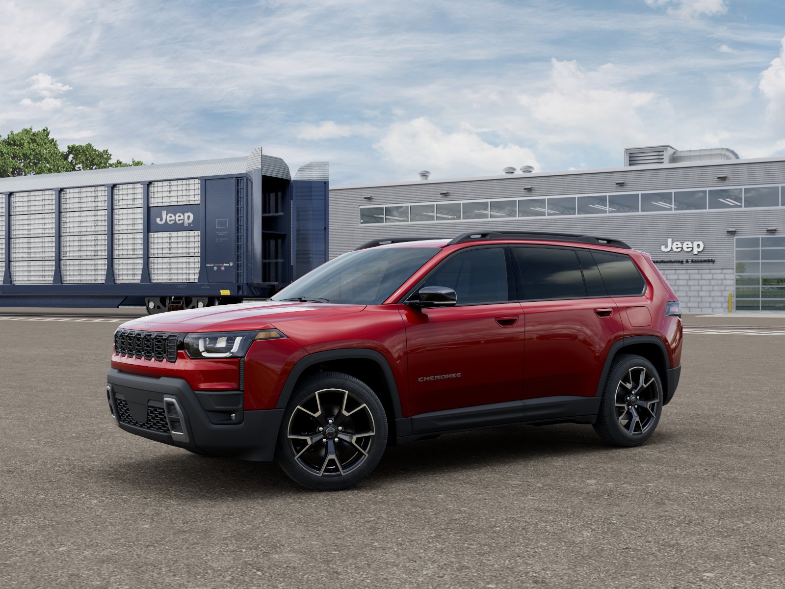 New 2026 Red Hot Pearl-Coat Exterior Paint Jeep Limited image 3