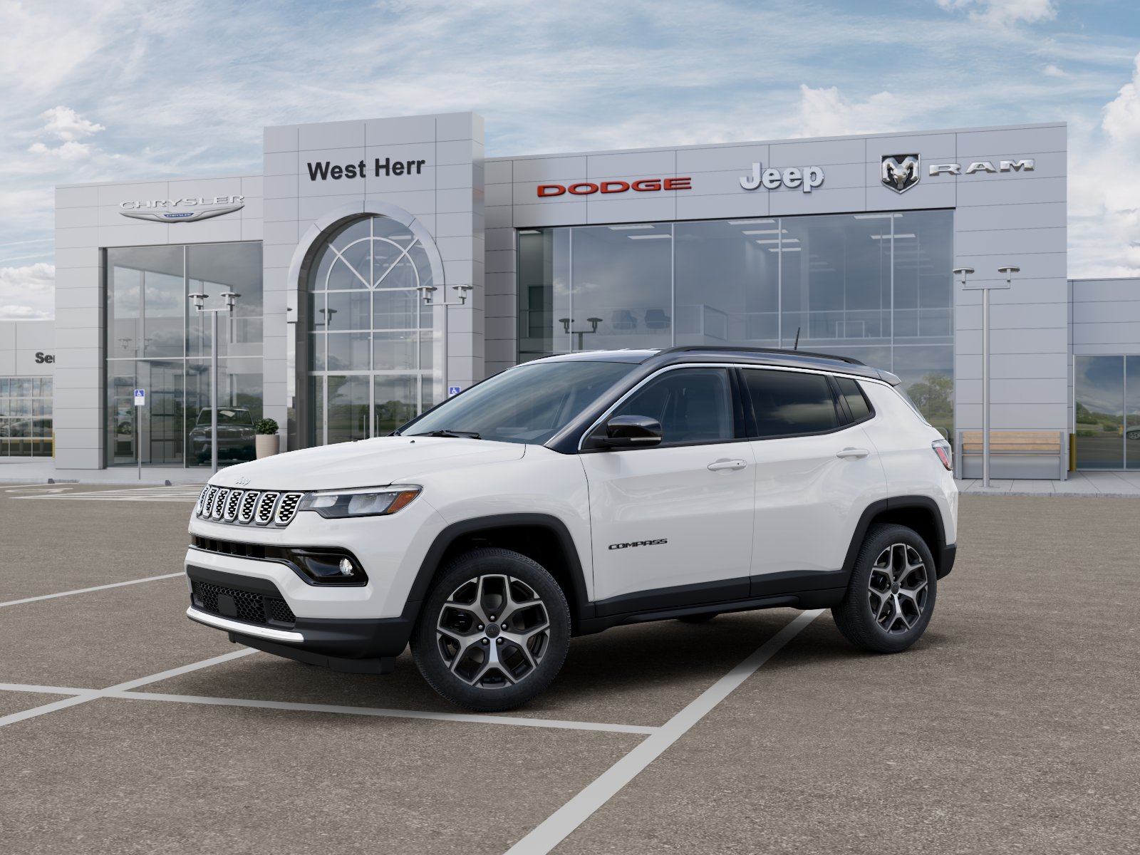 New 2026 Bright White Clear-Coat Exteri Jeep COMPASS LIMITED 4X4 image 2