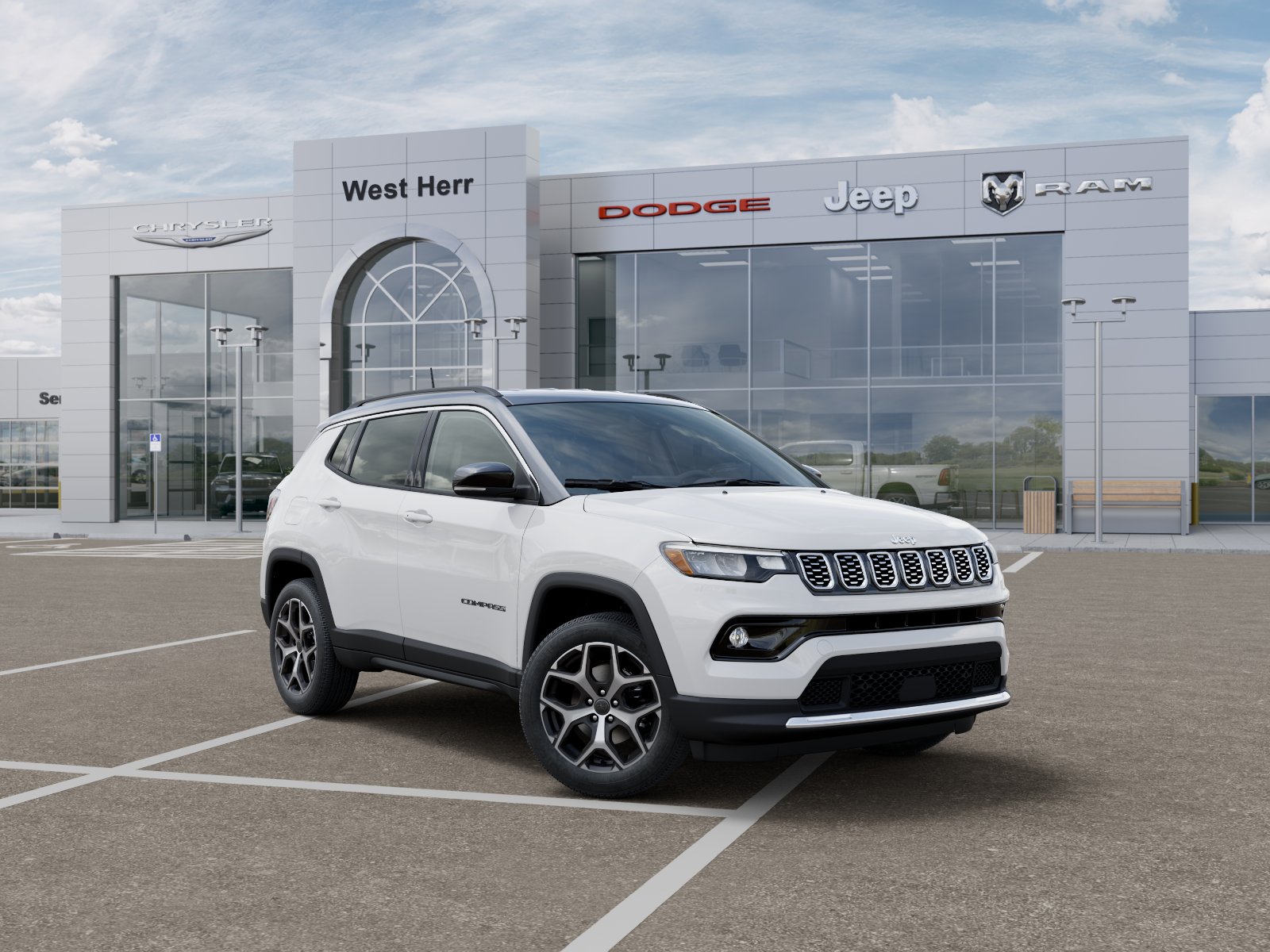New 2026 Bright White Clear-Coat Exteri Jeep COMPASS LIMITED 4X4 image 5