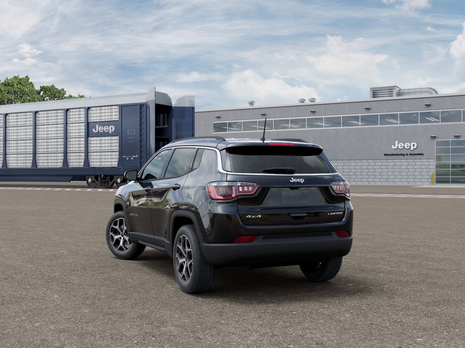 New 2026 Diamond Black Crystal Pearlcoat Jeep Limited image 3