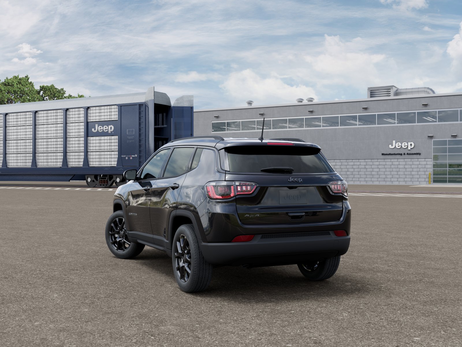 New 2026 Diamond Black Crystal Pearl-Coat Exterior Paint Jeep Latitude image 3