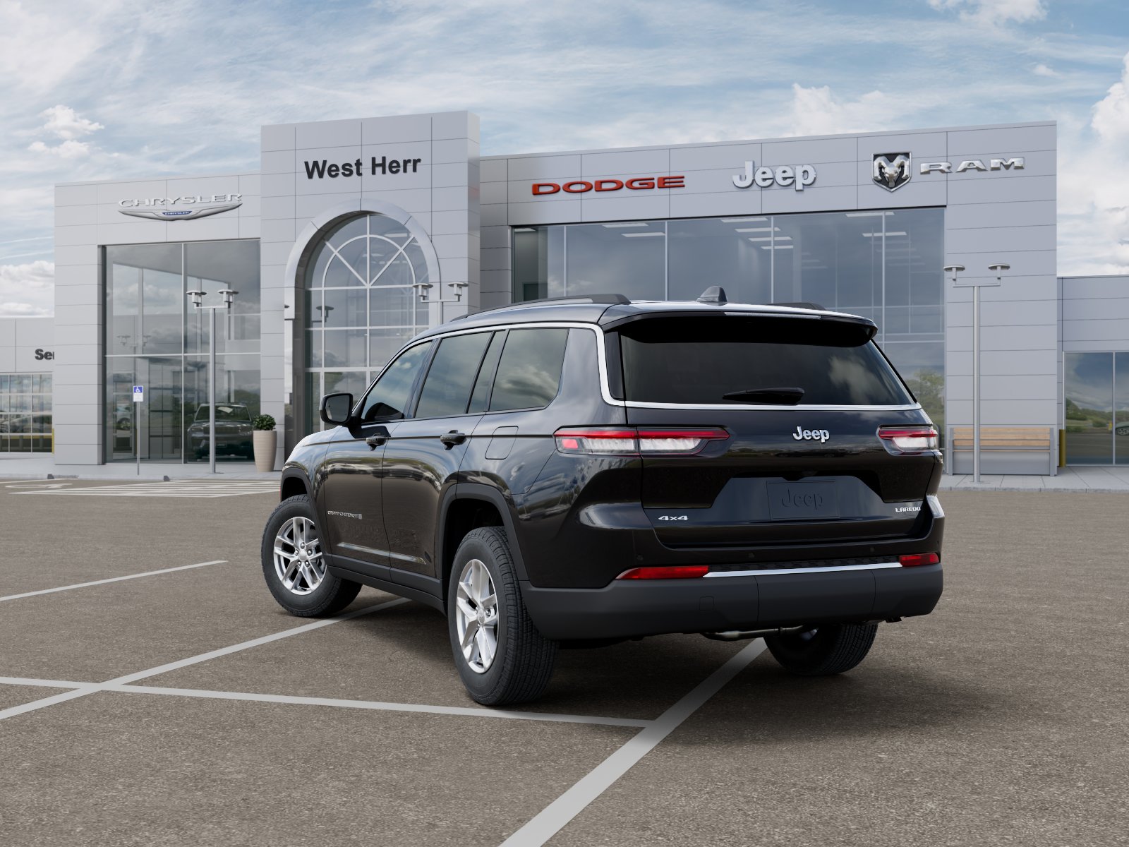 New 2026 Diamond Black Crystal Pearlcoa Jeep Laredo image 3