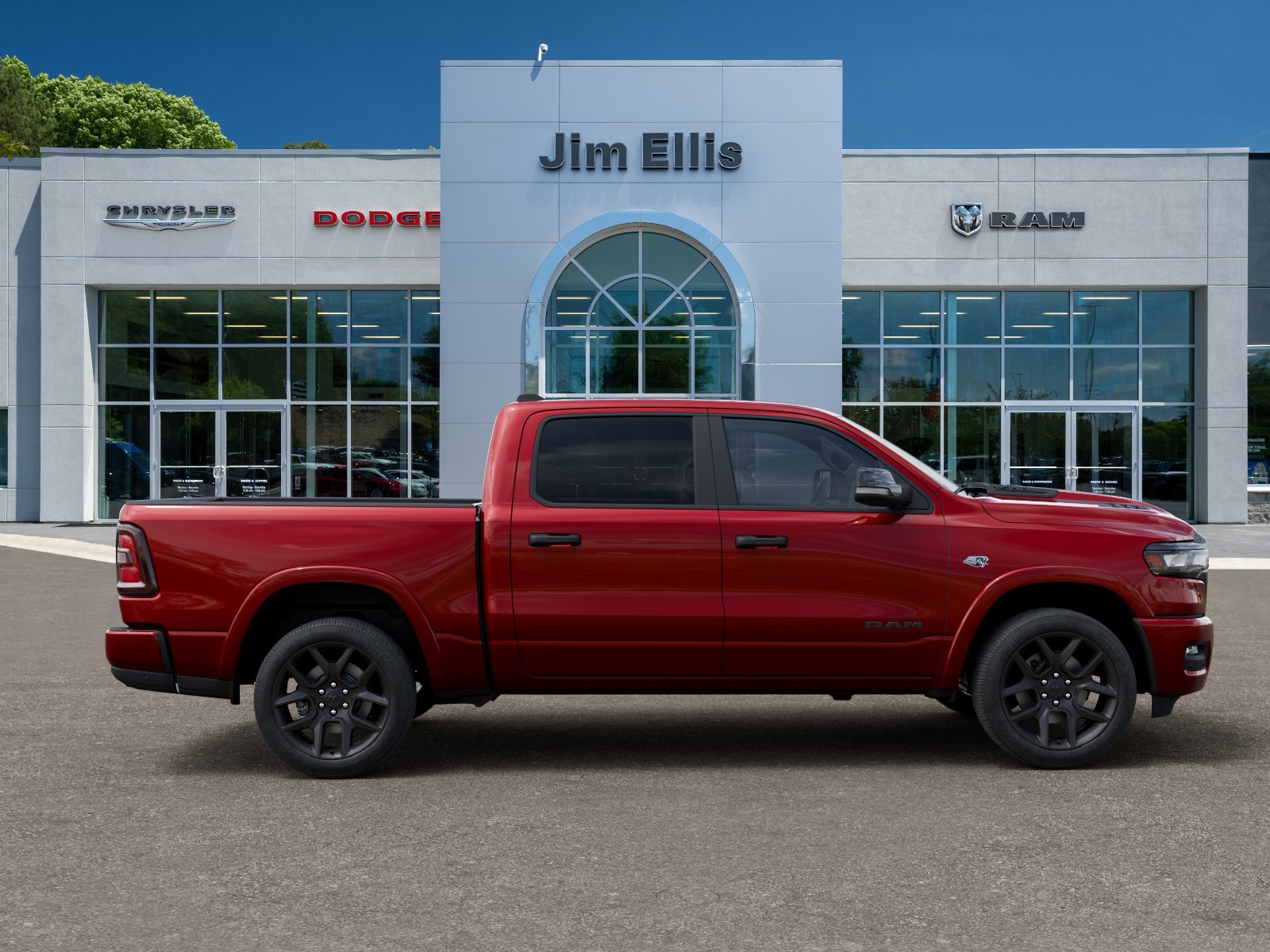 New 2026 Molten Red Pearl-Coat Exterior Paint RAM Laramie image 47