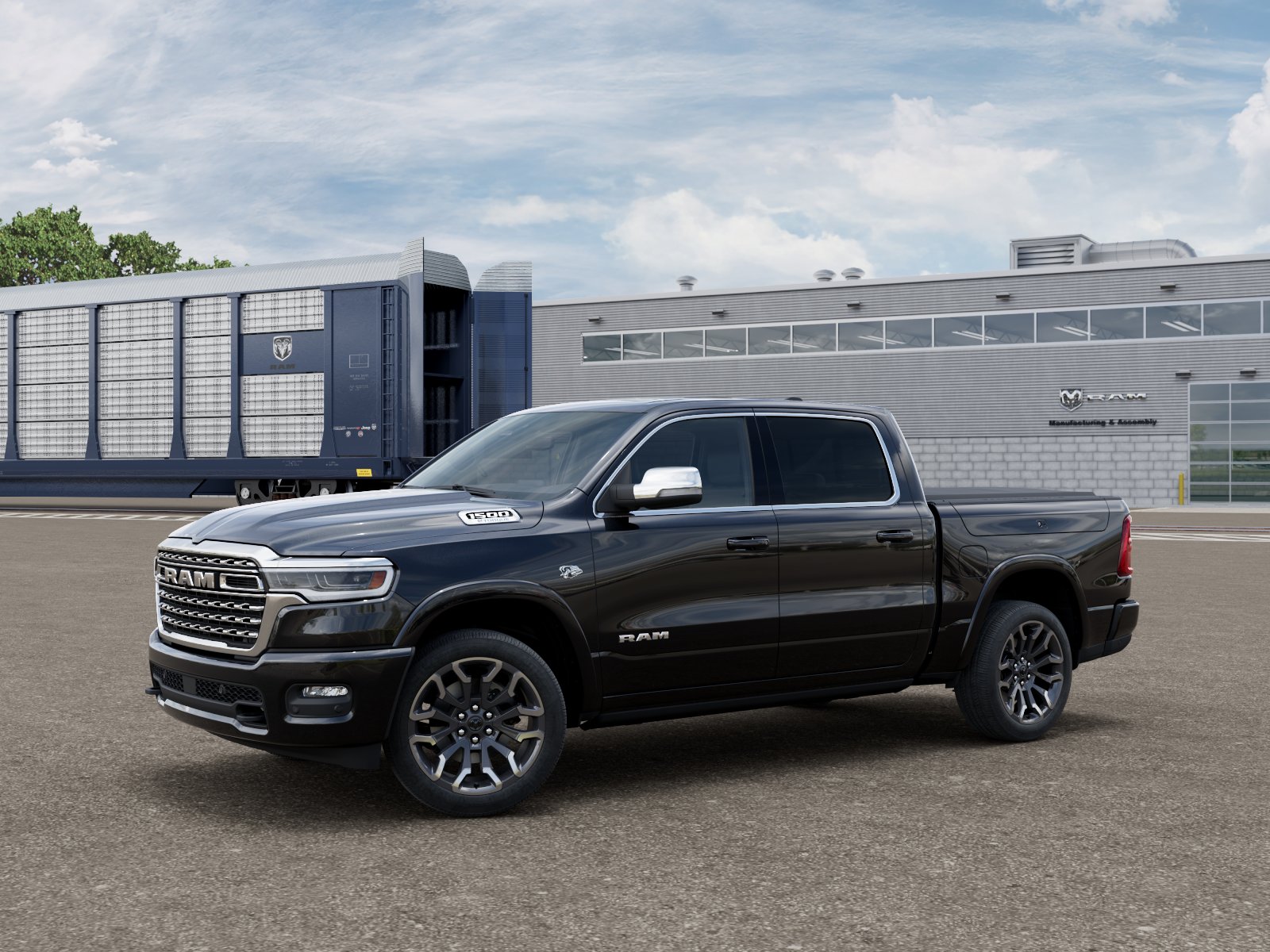 New 2026 Diamond Black Crystal Pearl-Coat Exterior Paint RAM Limited Longhorn image 3