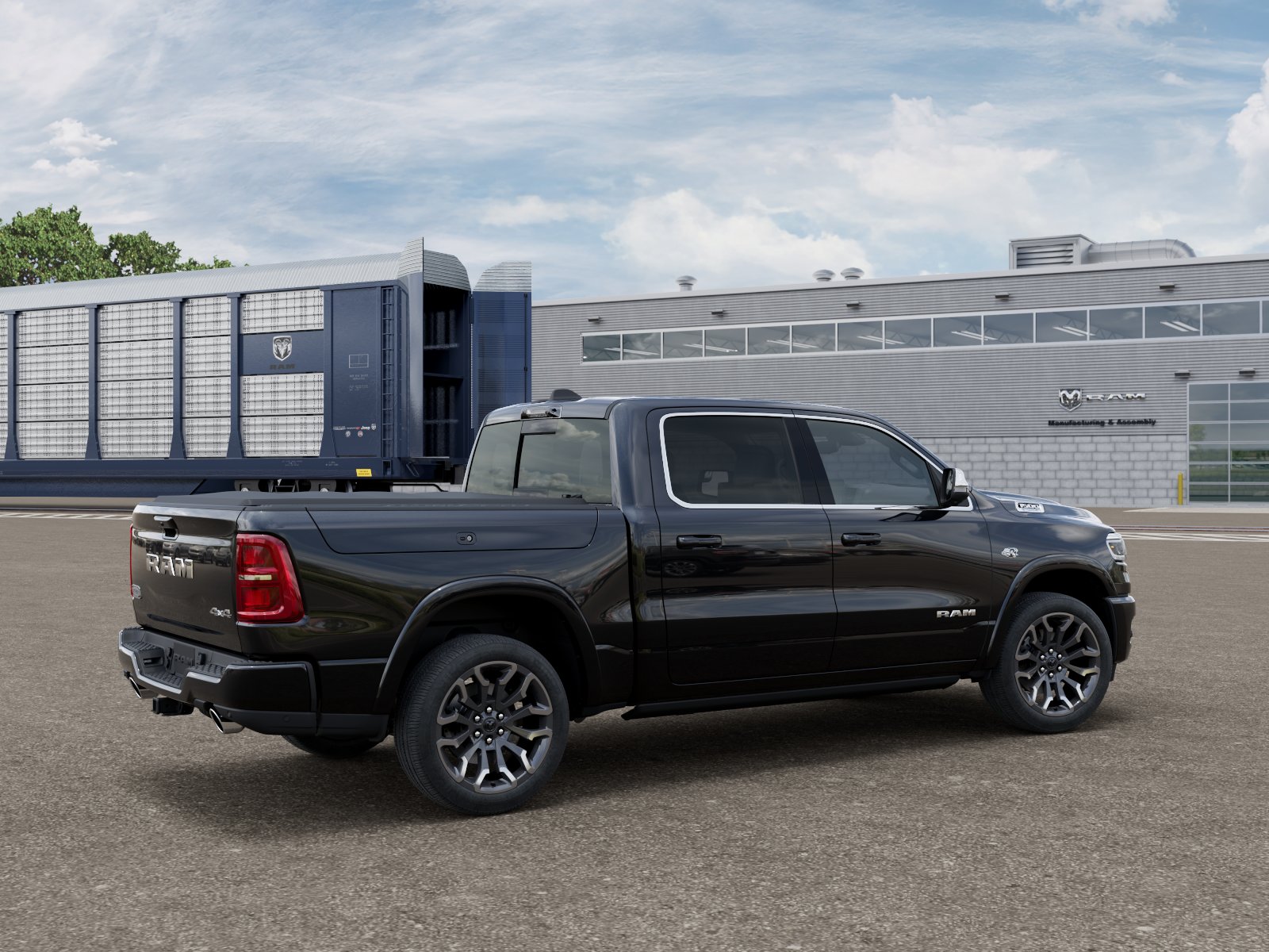 New 2026 Diamond Black Crystal Pearl-Coat Exterior Paint RAM Limited Longhorn image 5