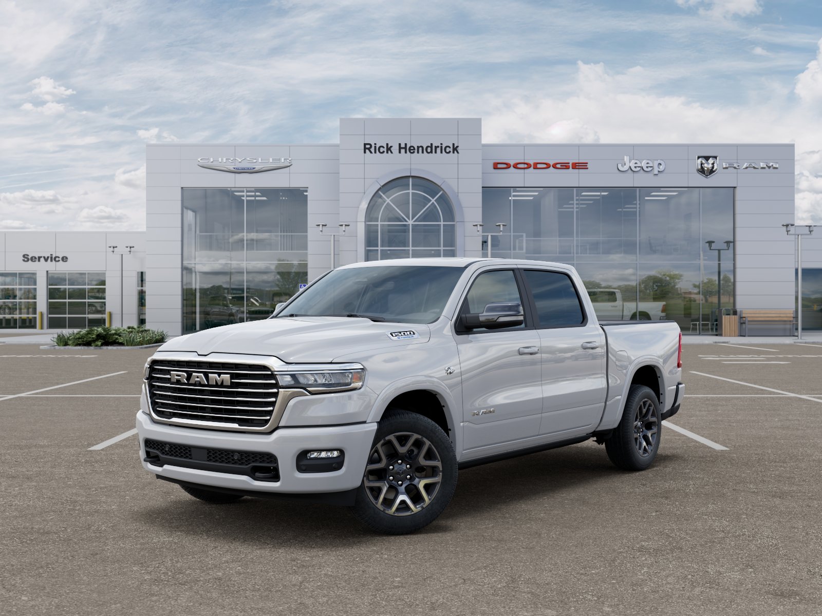 New 2026 Bright White Clear-Coat Exterior Paint RAM Laramie image 46