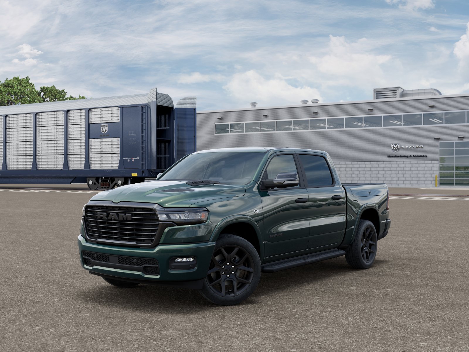 New 2026 Serrano-Green Metallic Exterior Paint RAM LARAMIE image 2