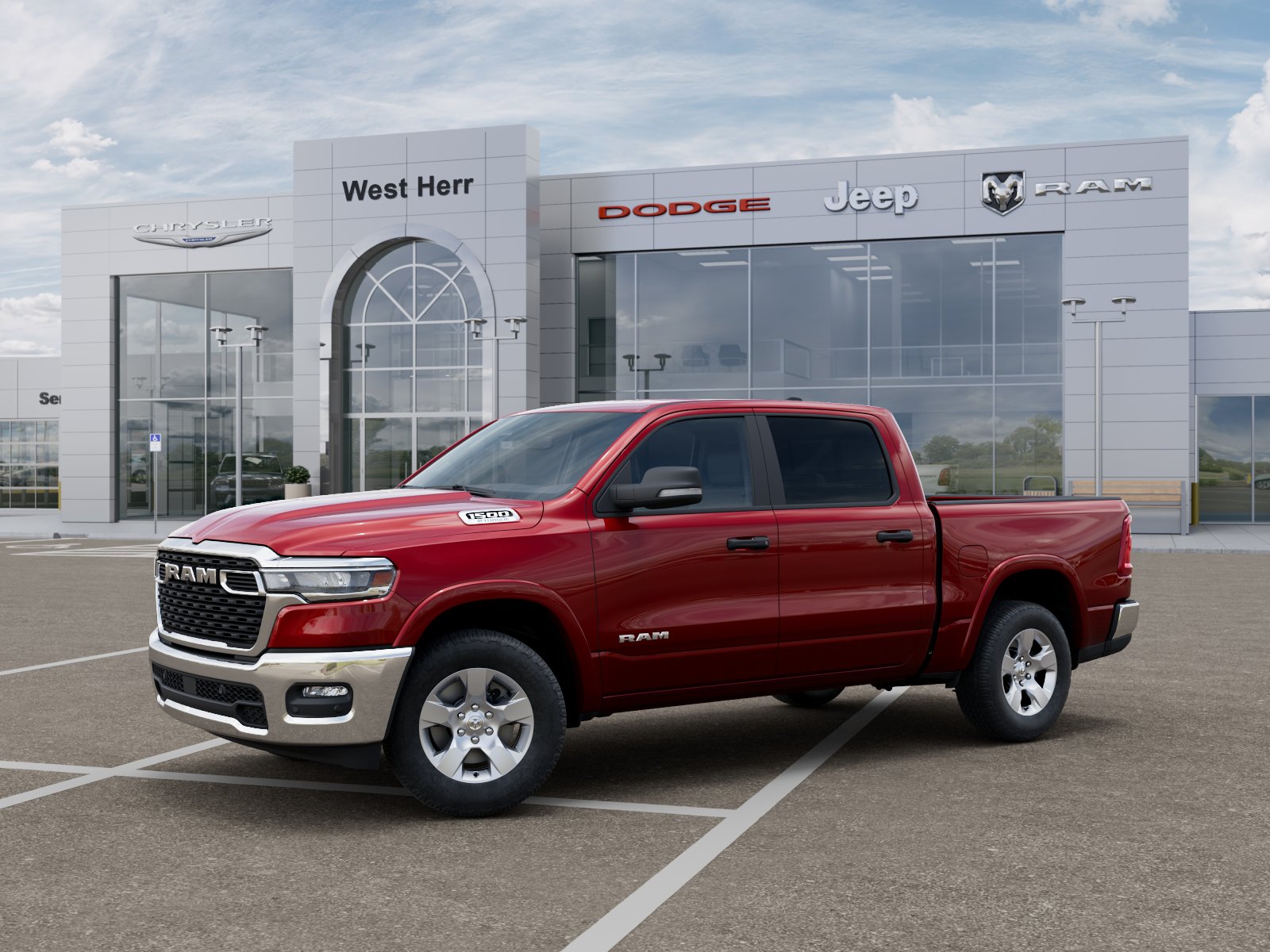 New 2026 Molten Red Pearl-Coat Exterior Paint RAM RAM 1500 BIG HORN CREW CAB 4X4 image 28