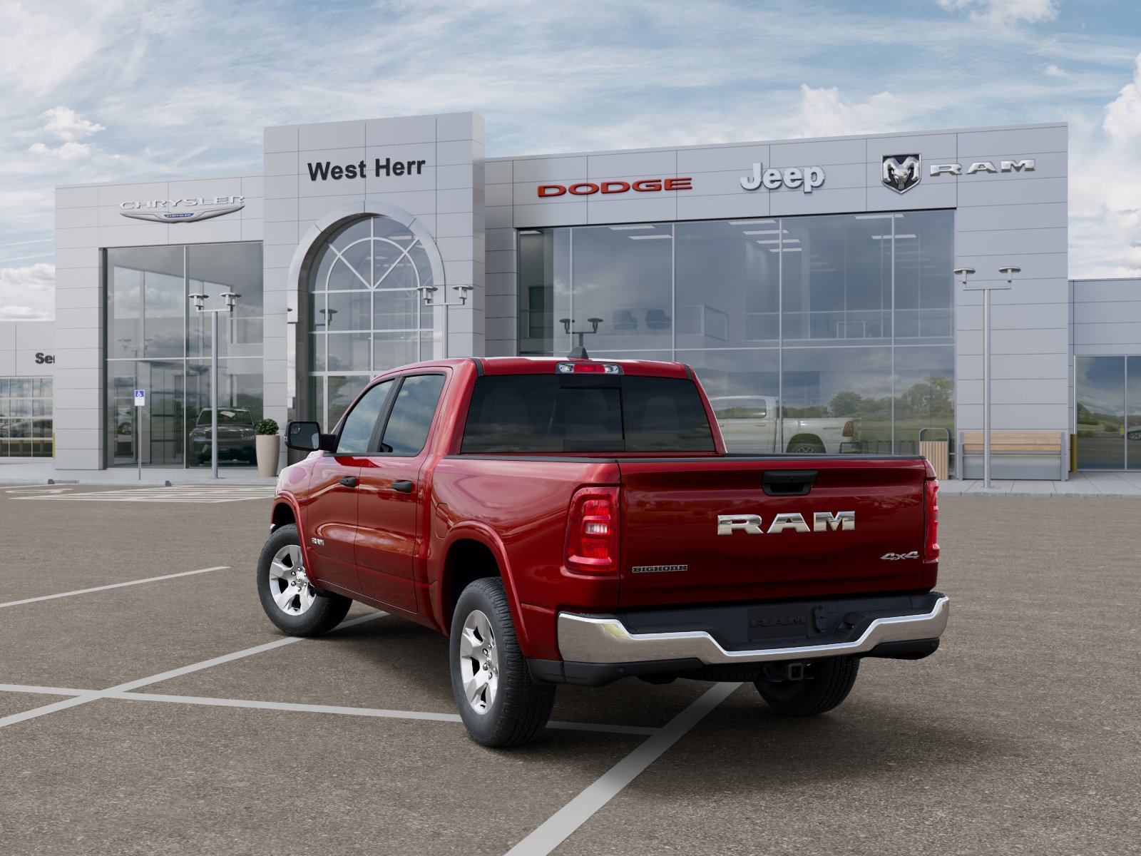 New 2026 Molten Red Pearl-Coat Exterior Paint RAM RAM 1500 BIG HORN CREW CAB 4X4 image 29