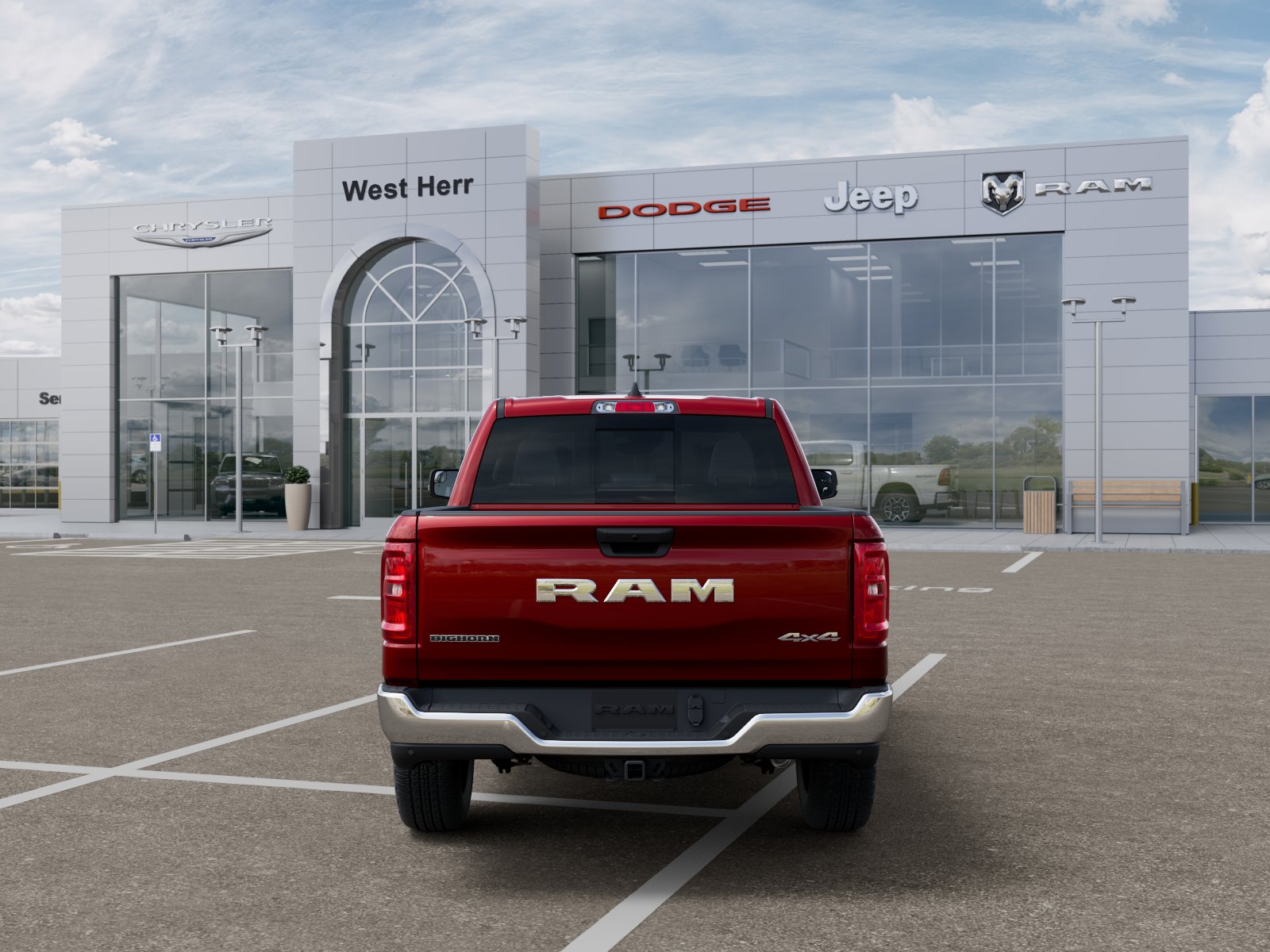 New 2026 Molten Red Pearl-Coat Exterior Paint RAM RAM 1500 BIG HORN CREW CAB 4X4 image 33