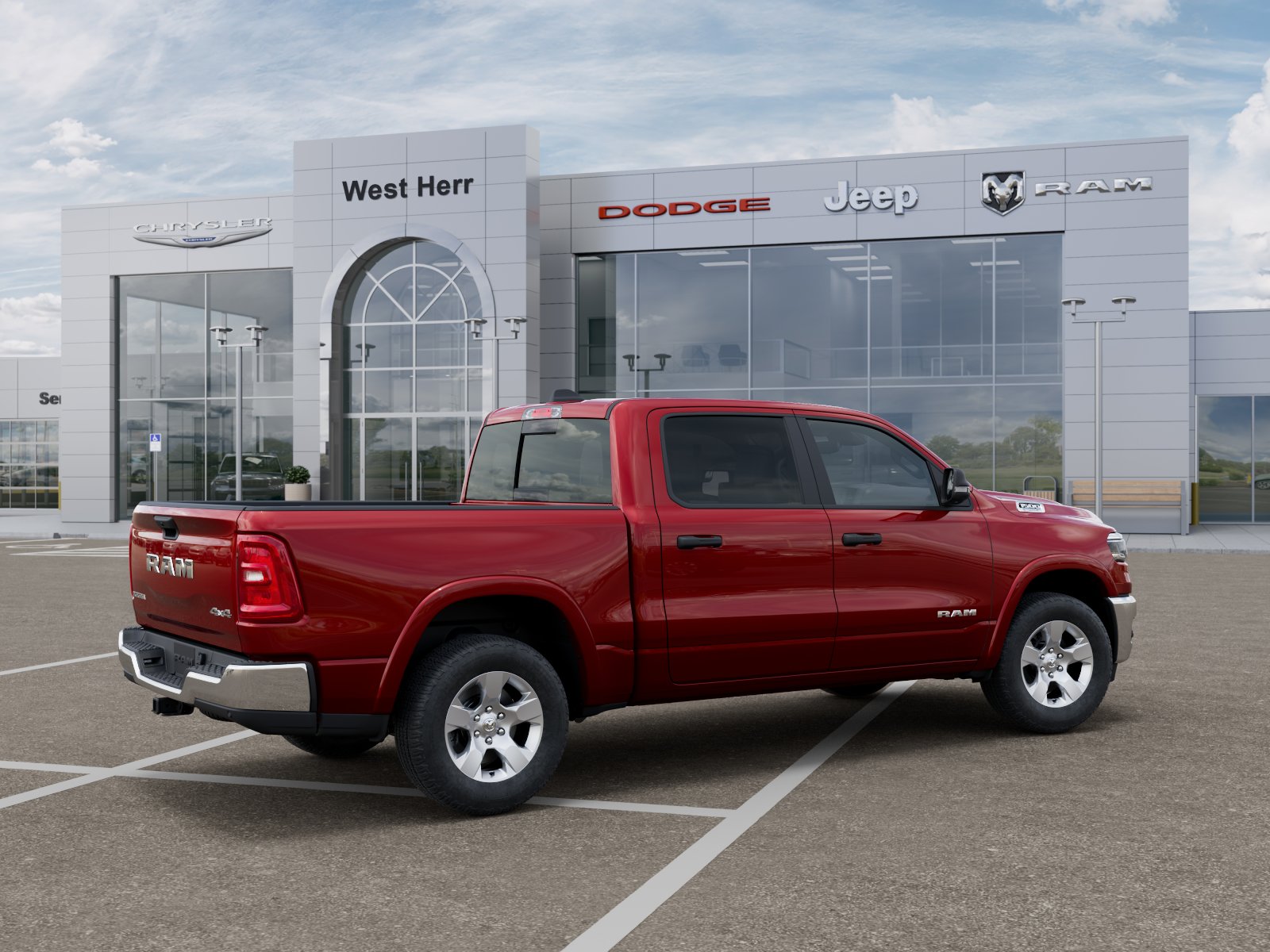 New 2026 Molten Red Pearl-Coat Exterior Paint RAM RAM 1500 BIG HORN CREW CAB 4X4 image 30