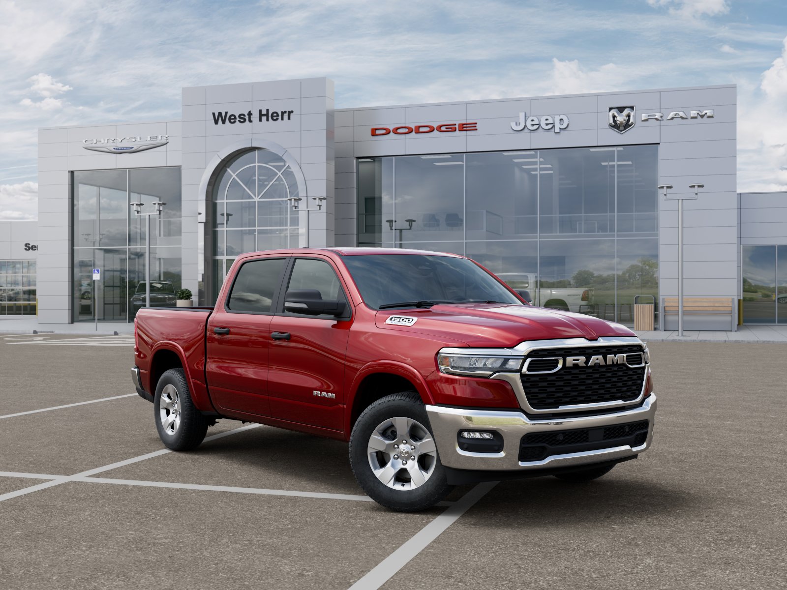New 2026 Molten Red Pearl-Coat Exterior Paint RAM RAM 1500 BIG HORN CREW CAB 4X4 image 31