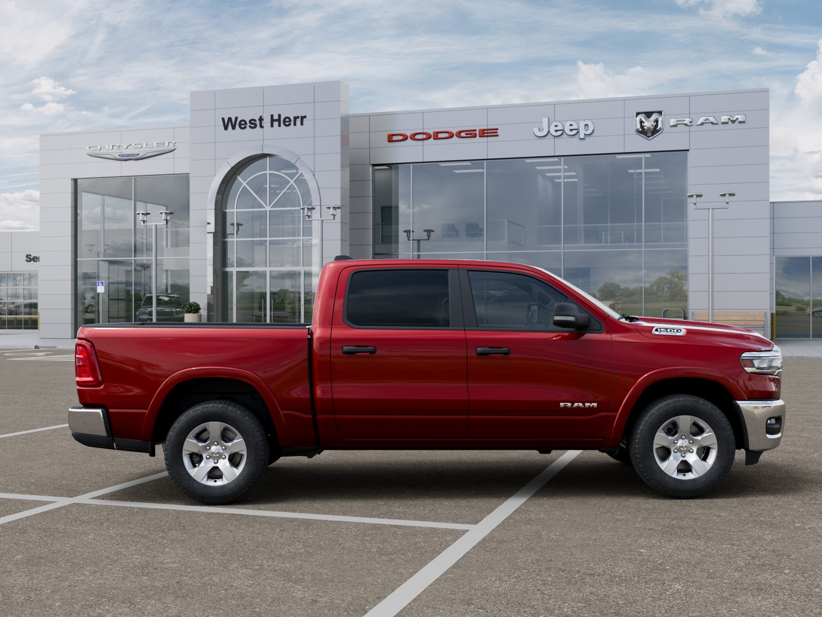 New 2026 Molten Red Pearl-Coat Exterior Paint RAM RAM 1500 BIG HORN CREW CAB 4X4 image 47