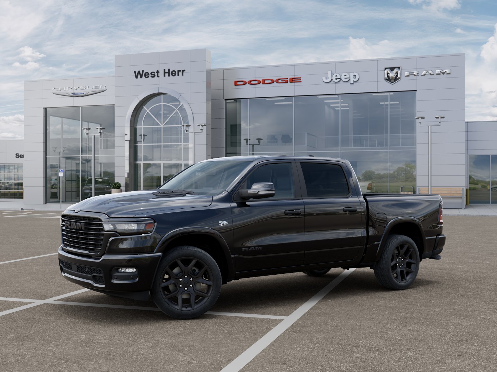 New 2026 Diamond Black Crystal Pearl-Coat Exterior Paint RAM RAM 1500 LARAMIE CREW CAB 4X4 image 102