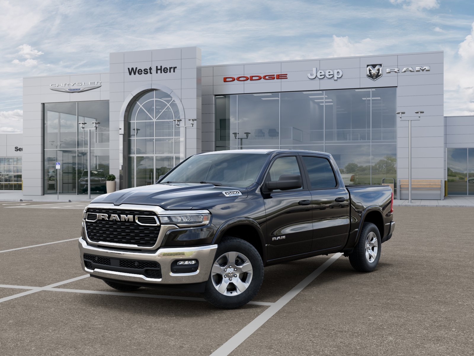 New 2026 Diamond Black Crystal Pearl-Coat Exterior Paint RAM RAM 1500 BIG HORN CREW CAB 4X4 image 27