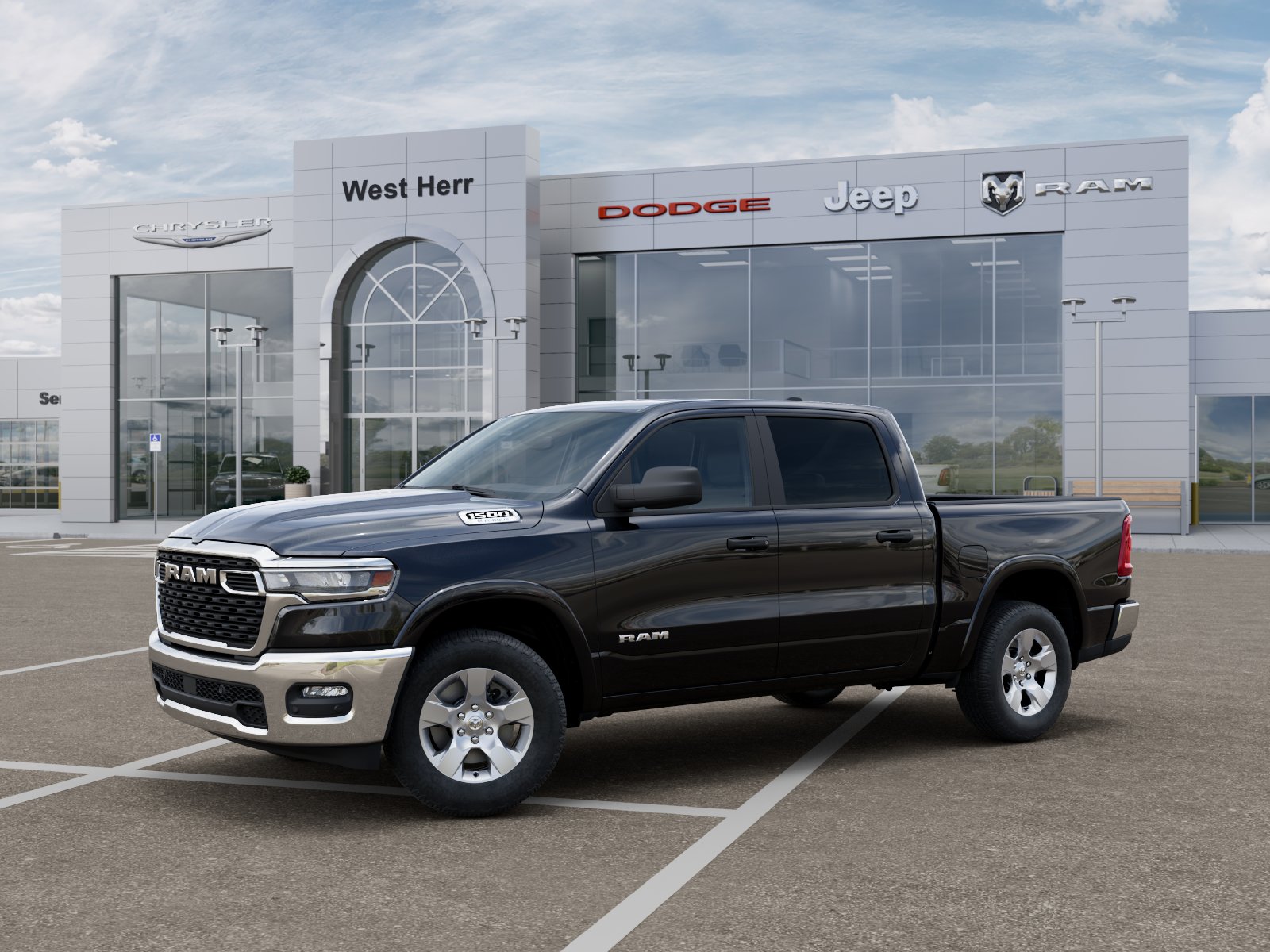 New 2026 Diamond Black Crystal Pearl-Coat Exterior Paint RAM RAM 1500 BIG HORN CREW CAB 4X4 image 28
