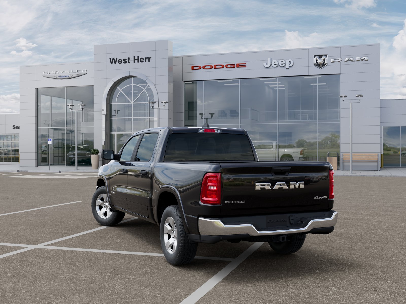 New 2026 Diamond Black Crystal Pearl-Coat Exterior Paint RAM RAM 1500 BIG HORN CREW CAB 4X4 image 29