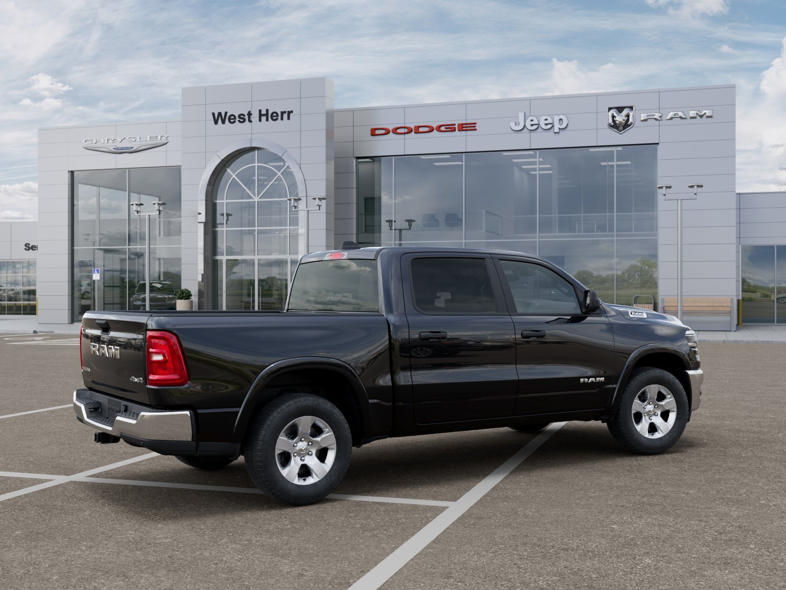 New 2026 Diamond Black Crystal Pearl-Coat Exterior Paint RAM RAM 1500 BIG HORN CREW CAB 4X4 image 30