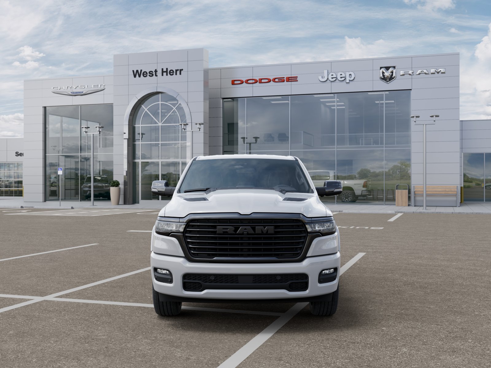 New 2026 Bright White Clear-Coat Exterior Paint RAM RAM 1500 LARAMIE CREW CAB 4X4 image 106