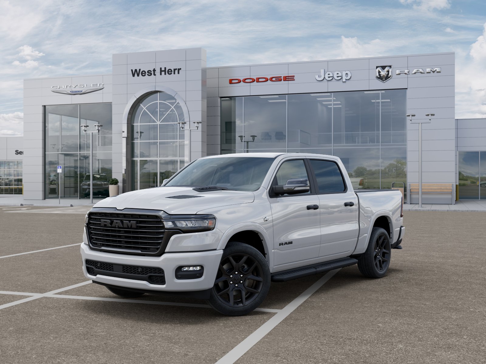 New 2026 Bright White Clear-Coat Exterior Paint RAM RAM 1500 LARAMIE CREW CAB 4X4 image 101