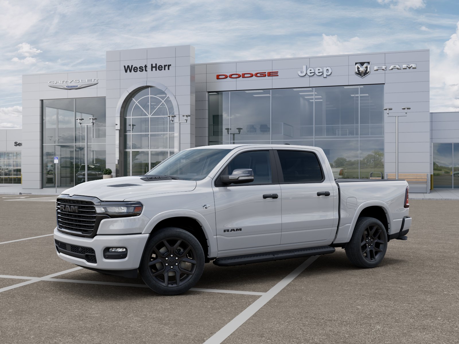 New 2026 Bright White Clear-Coat Exterior Paint RAM RAM 1500 LARAMIE CREW CAB 4X4 image 102