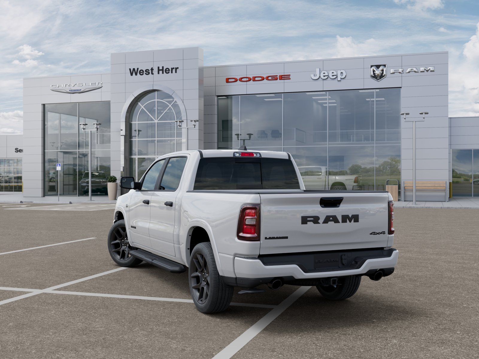 New 2026 Bright White Clear-Coat Exterior Paint RAM RAM 1500 LARAMIE CREW CAB 4X4 image 103