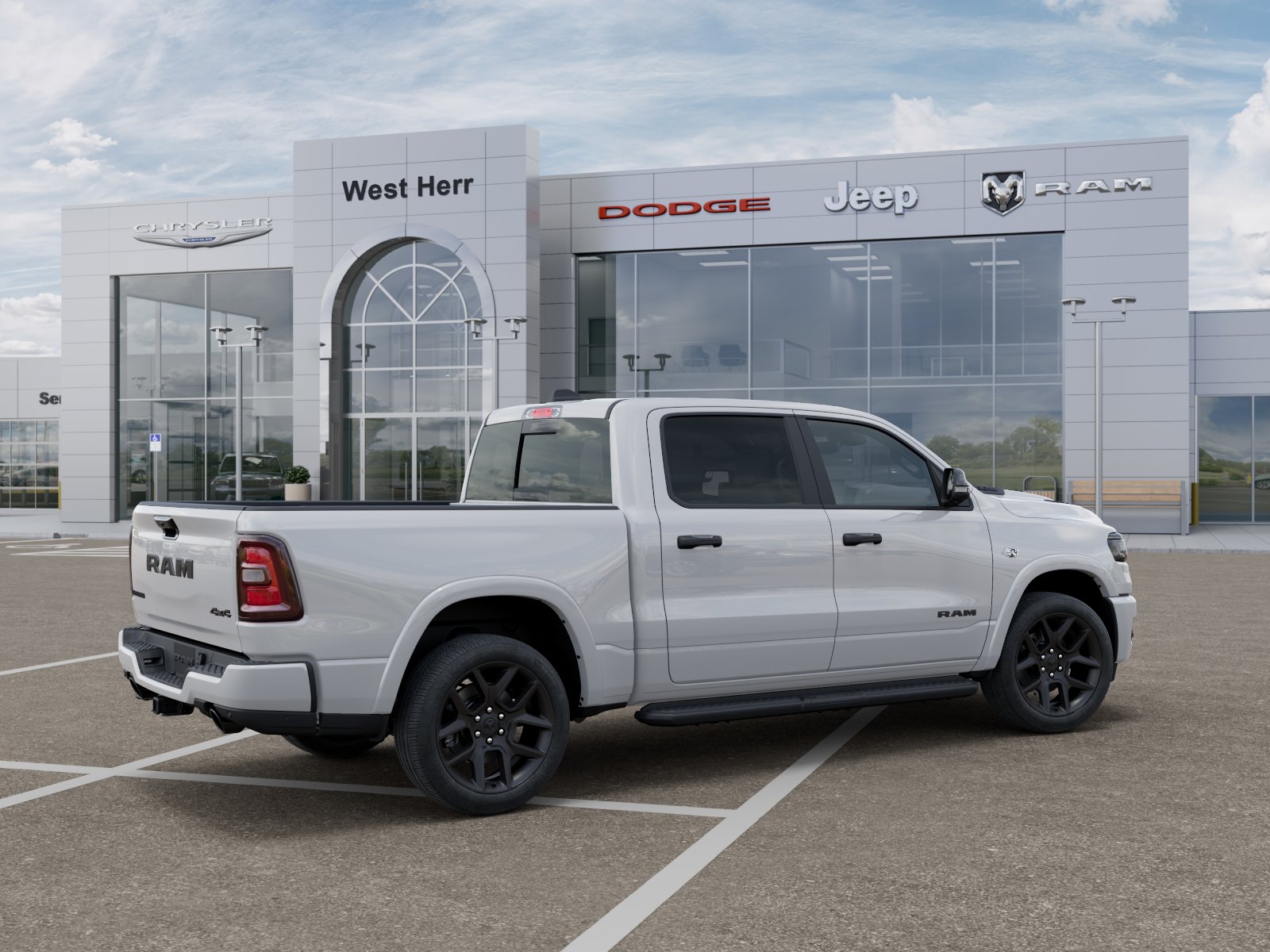 New 2026 Bright White Clear-Coat Exterior Paint RAM RAM 1500 LARAMIE CREW CAB 4X4 image 104