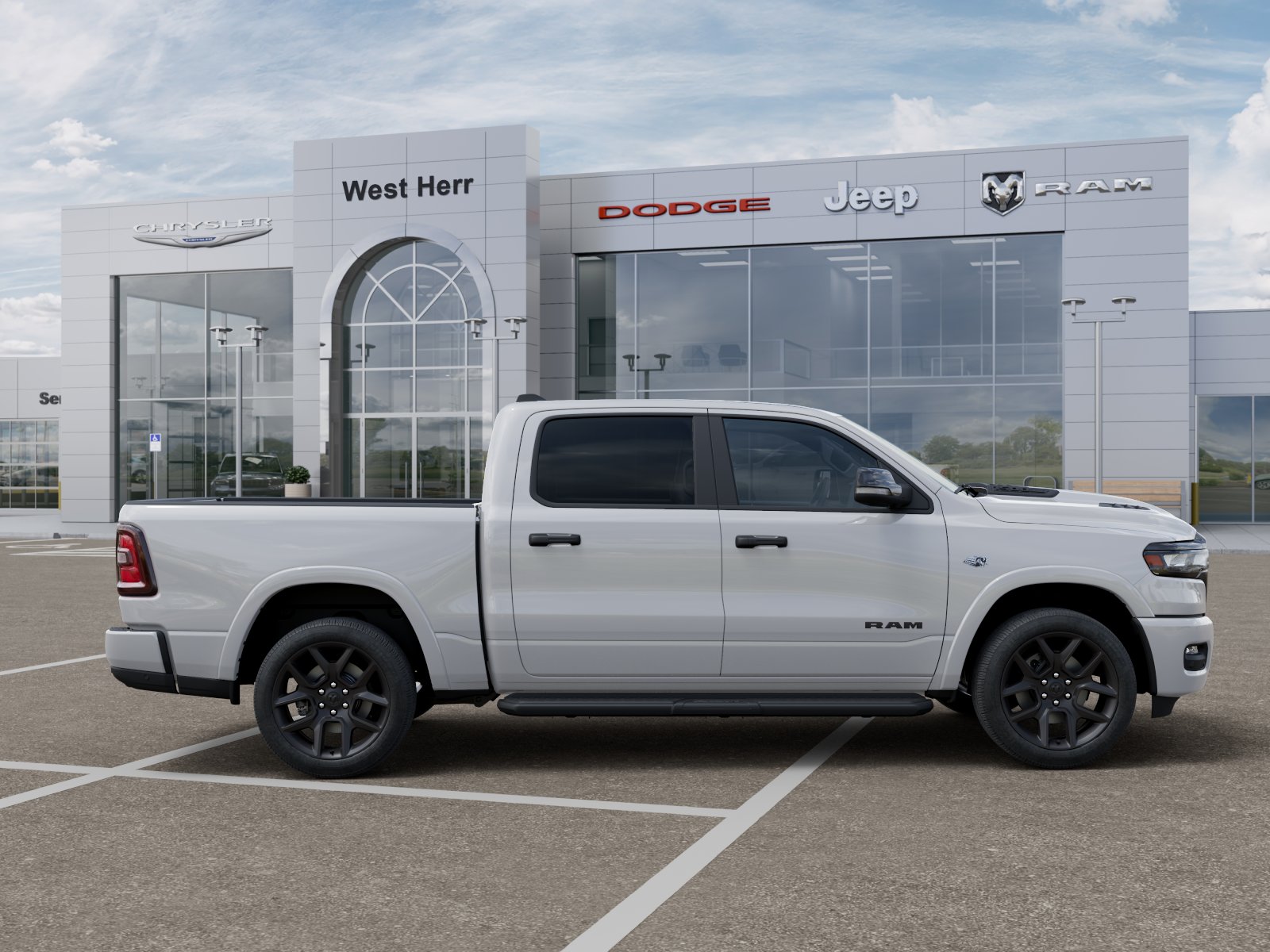 New 2026 Bright White Clear-Coat Exterior Paint RAM RAM 1500 LARAMIE CREW CAB 4X4 image 121