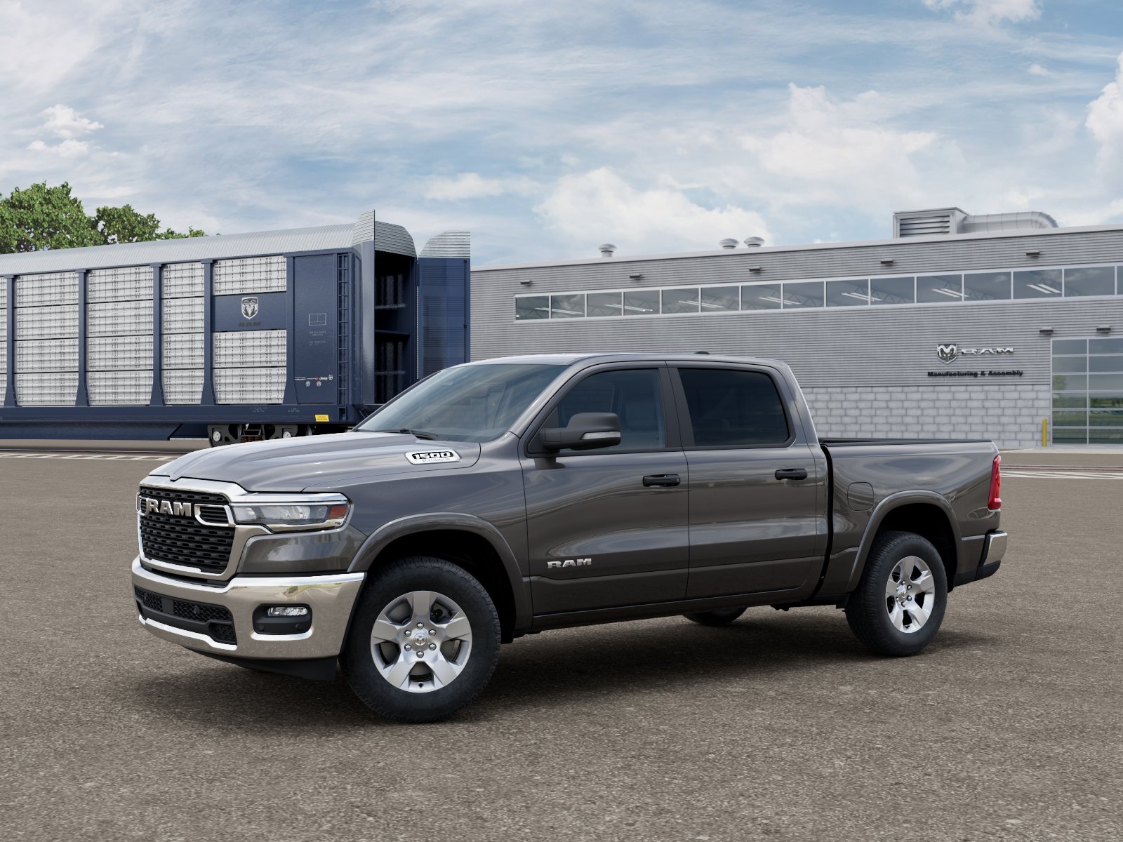 New 2026 Granite Crystal Metallic Clear-Coat Exterior Paint RAM RAM 1500 BIG HORN CREW CAB 4X4 image 102