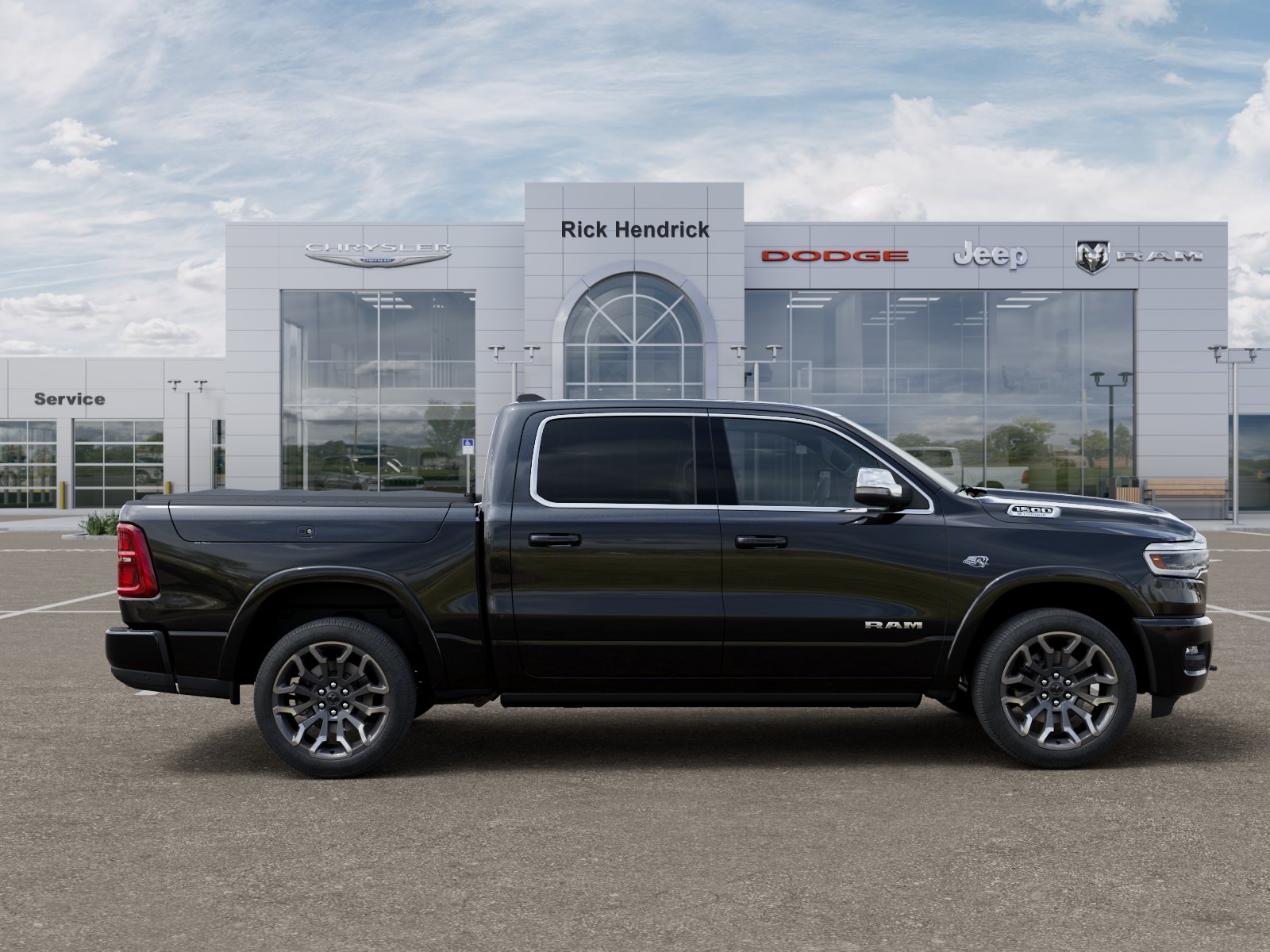 New 2026 Diamond Black Crystal Pearl-Coat Exterior Paint RAM Longhorn image 47