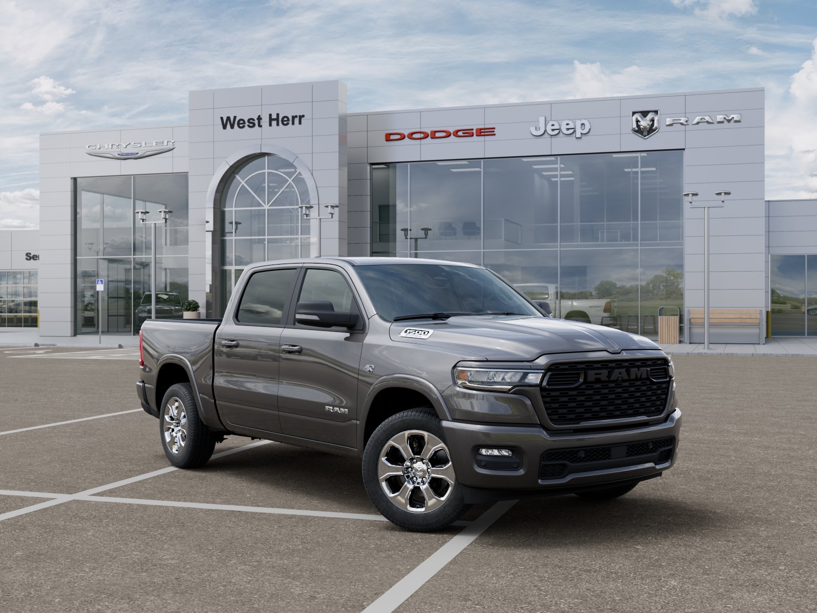 New 2026 Granite Crystal Metallic Clear-Coat Exterior Paint RAM RAM 1500 BIG HORN CREW CAB 4X4 image 105
