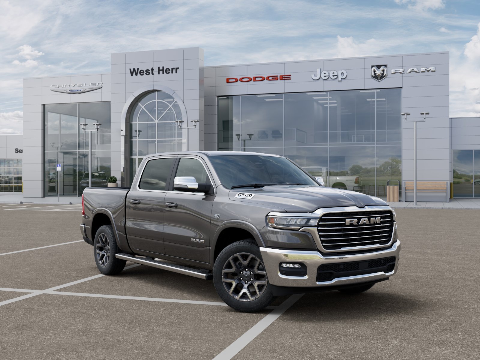 New 2026 Granite Crystal Metallic Clear-Coat Exterior Paint RAM RAM 1500 LARAMIE CREW CAB 4X4 image 31