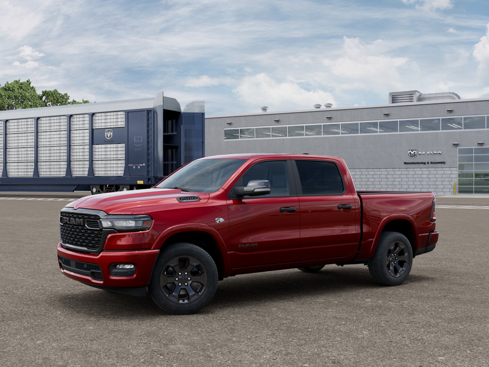 New 2026 Molten Red Pearl-Coat Exterior Paint RAM BIG HORN image 3