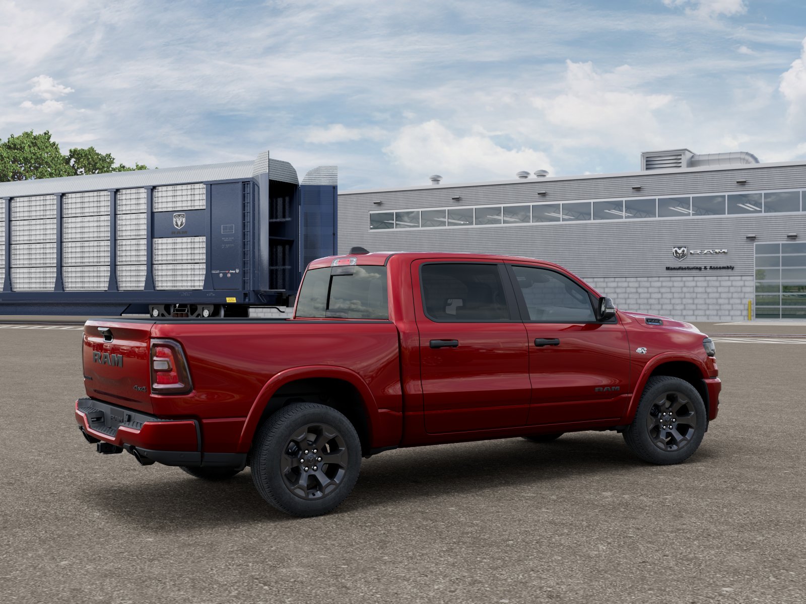 New 2026 Molten Red Pearl-Coat Exterior Paint RAM BIG HORN image 5