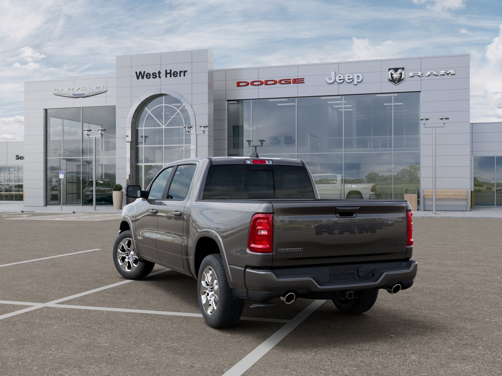 New 2026 Granite Crystal Metallic Clear Ram RAM 1500 BIG HORN CREW CAB 4X4 image 3