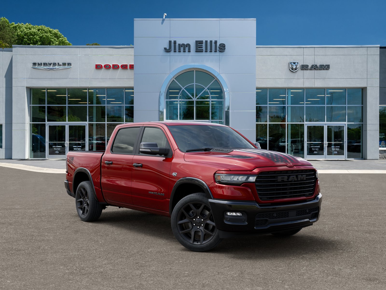New 2026 Molten Red Pearl-Coat Exterior Paint RAM Laramie image 31