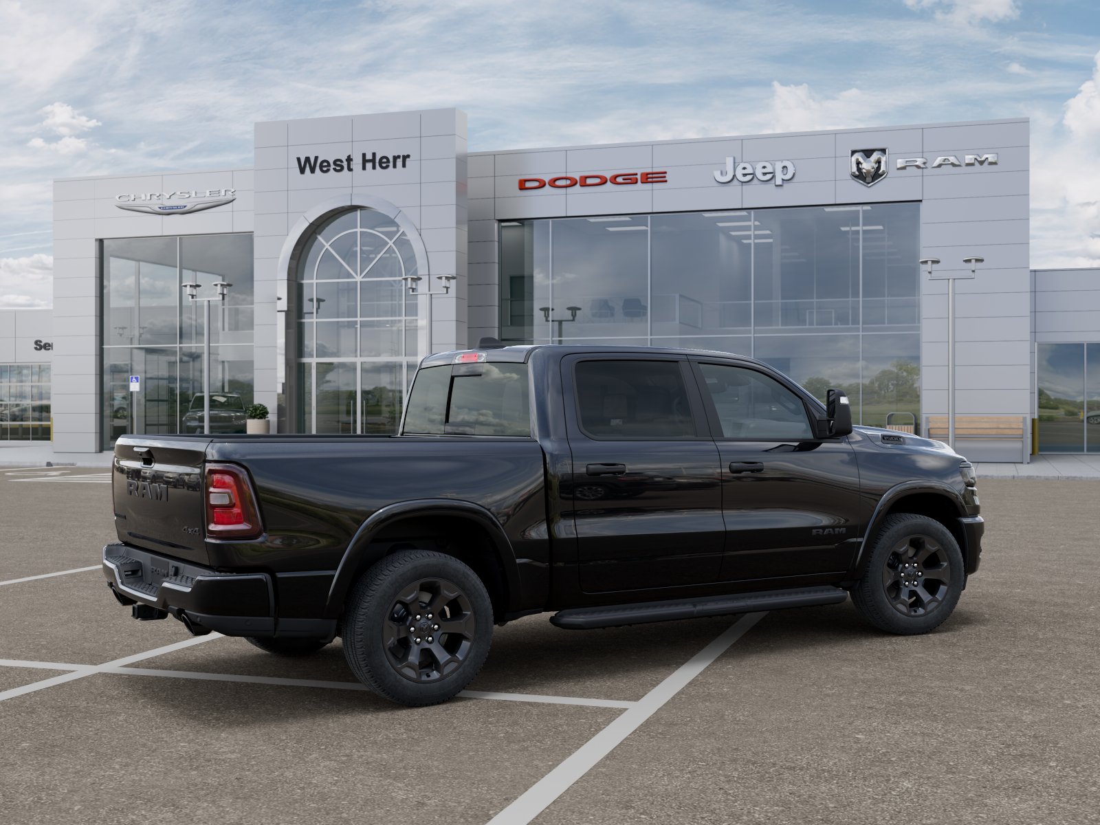 New 2026 Diamond Black Crystal Pearl-Coat Exterior Paint RAM Big Horn/Lone Star image 16