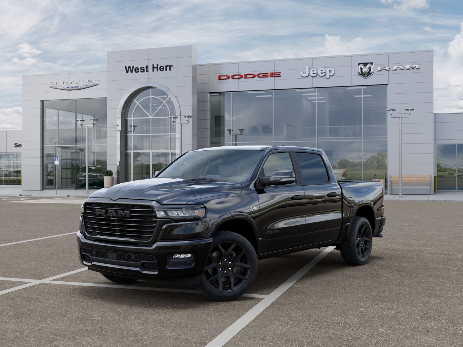 New 2026 Diamond Black Crystal Pearl-Coat Exterior Paint RAM RAM 1500 LARAMIE CREW CAB 4X4 image 101