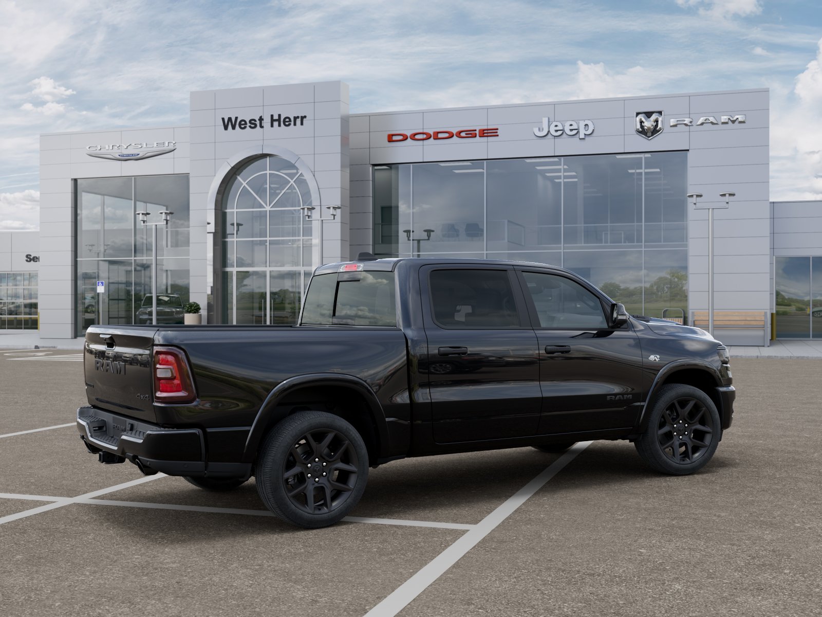 New 2026 Diamond Black Crystal Pearl-Coat Exterior Paint RAM RAM 1500 LARAMIE CREW CAB 4X4 image 104