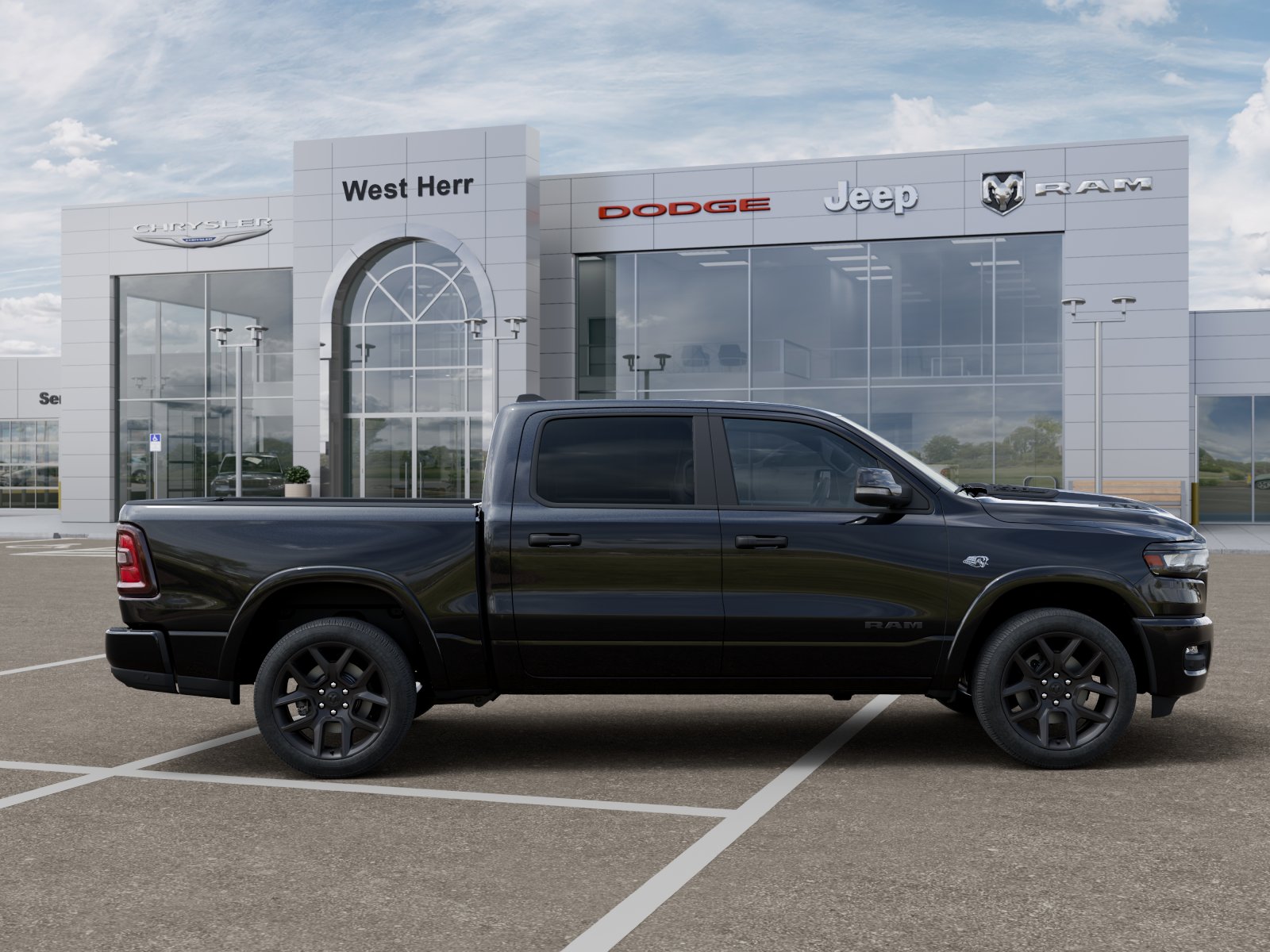 New 2026 Diamond Black Crystal Pearl-Coat Exterior Paint RAM RAM 1500 LARAMIE CREW CAB 4X4 image 121