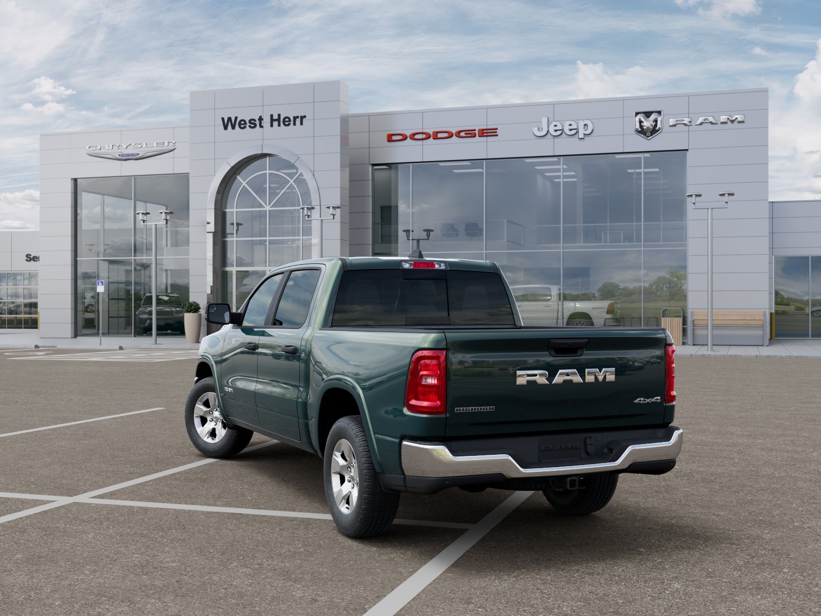 New 2026 Serrano-Green Metallic Exterio Ram RAM 1500 BIG HORN CREW CAB 4X4 image 3