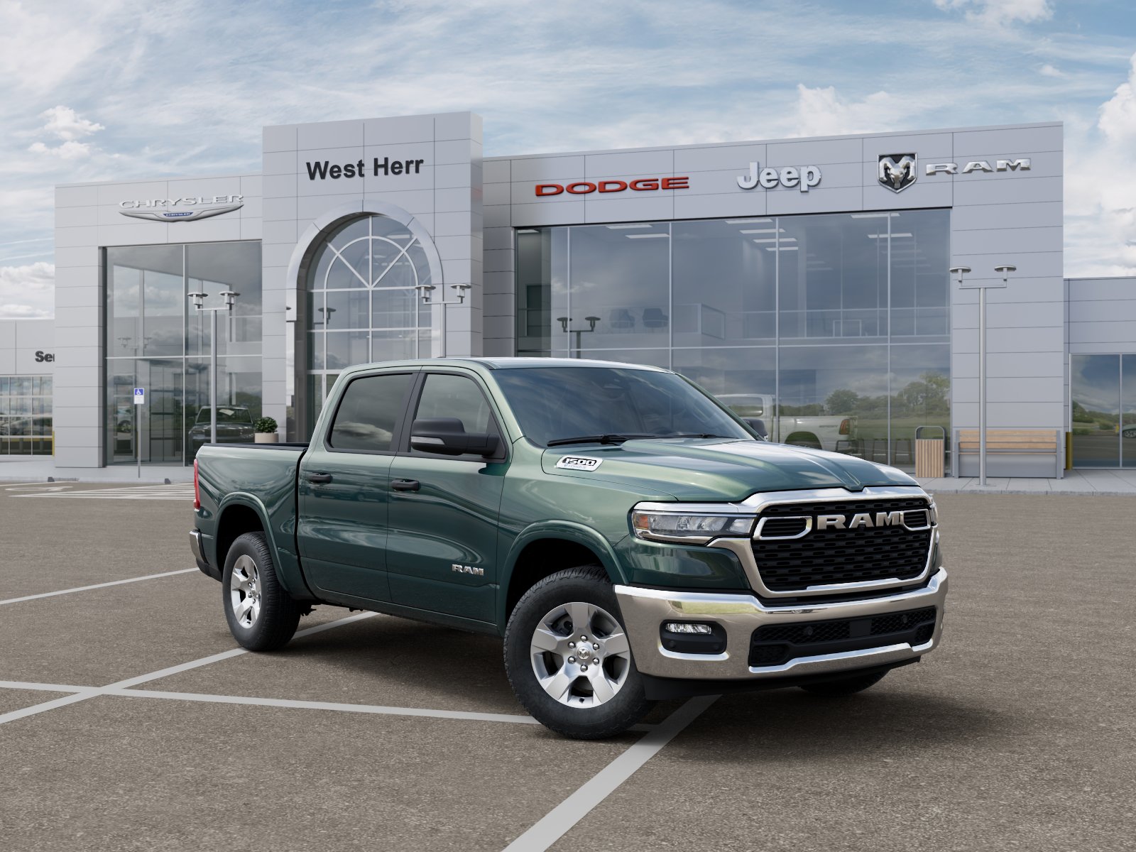 New 2026 Serrano-Green Metallic Exterio Ram RAM 1500 BIG HORN CREW CAB 4X4 image 5