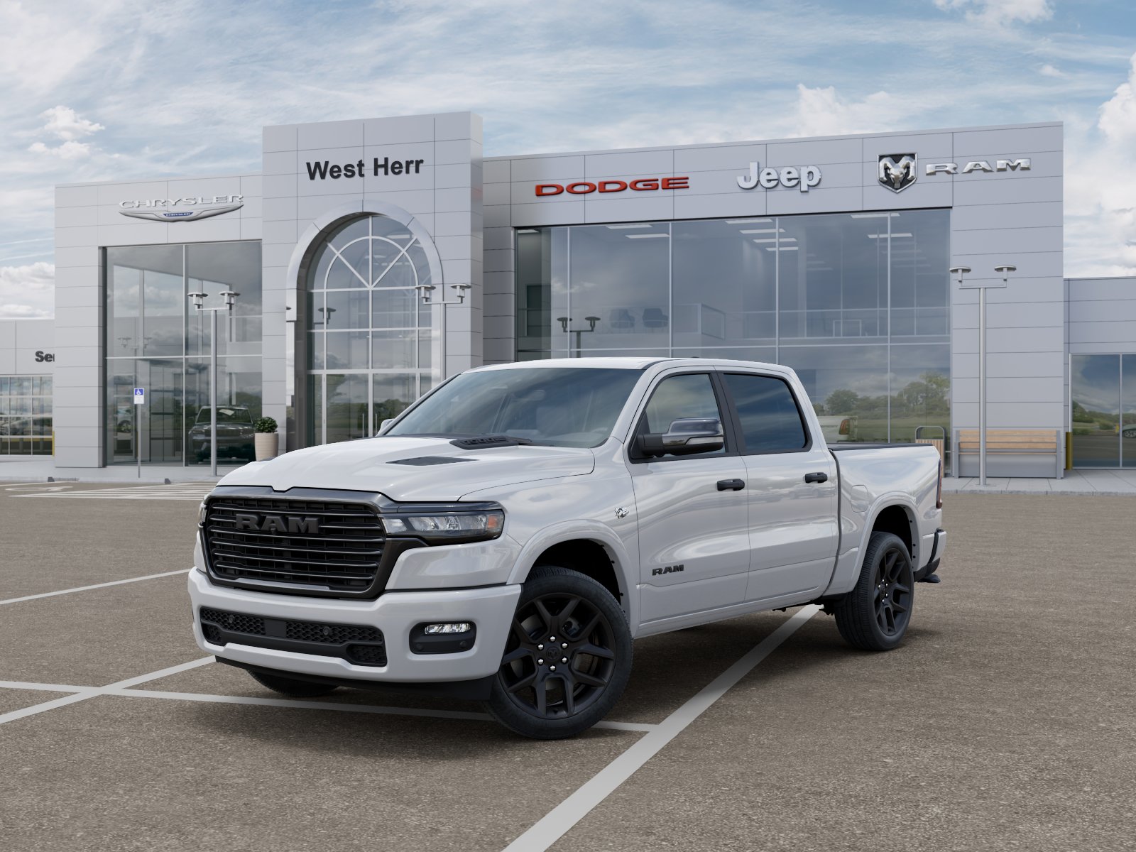 New 2026 Bright White Clear-Coat Exterior Paint RAM RAM 1500 LARAMIE CREW CAB 4X4 image 101