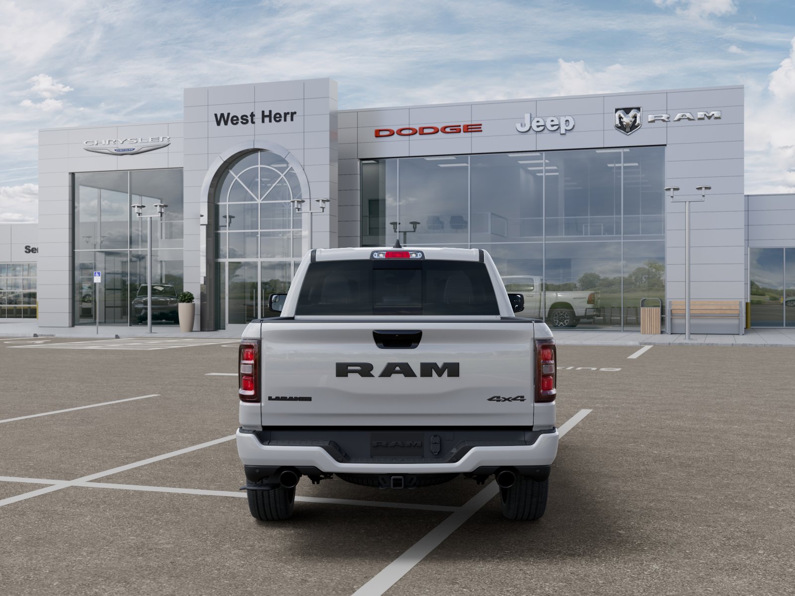 New 2026 Bright White Clear-Coat Exterior Paint RAM RAM 1500 LARAMIE CREW CAB 4X4 image 107