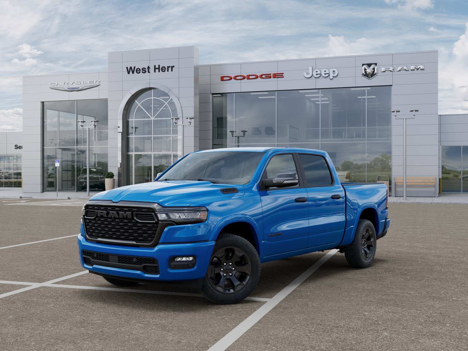 New 2026 Hydro Blue Pearl-Coat Exterior Paint RAM RAM 1500 BIG HORN CREW CAB 4X4 image 101